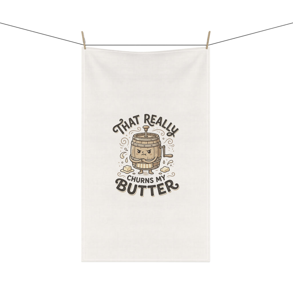 That Really Churns My Butter — Funny Kitchen Tea Towel