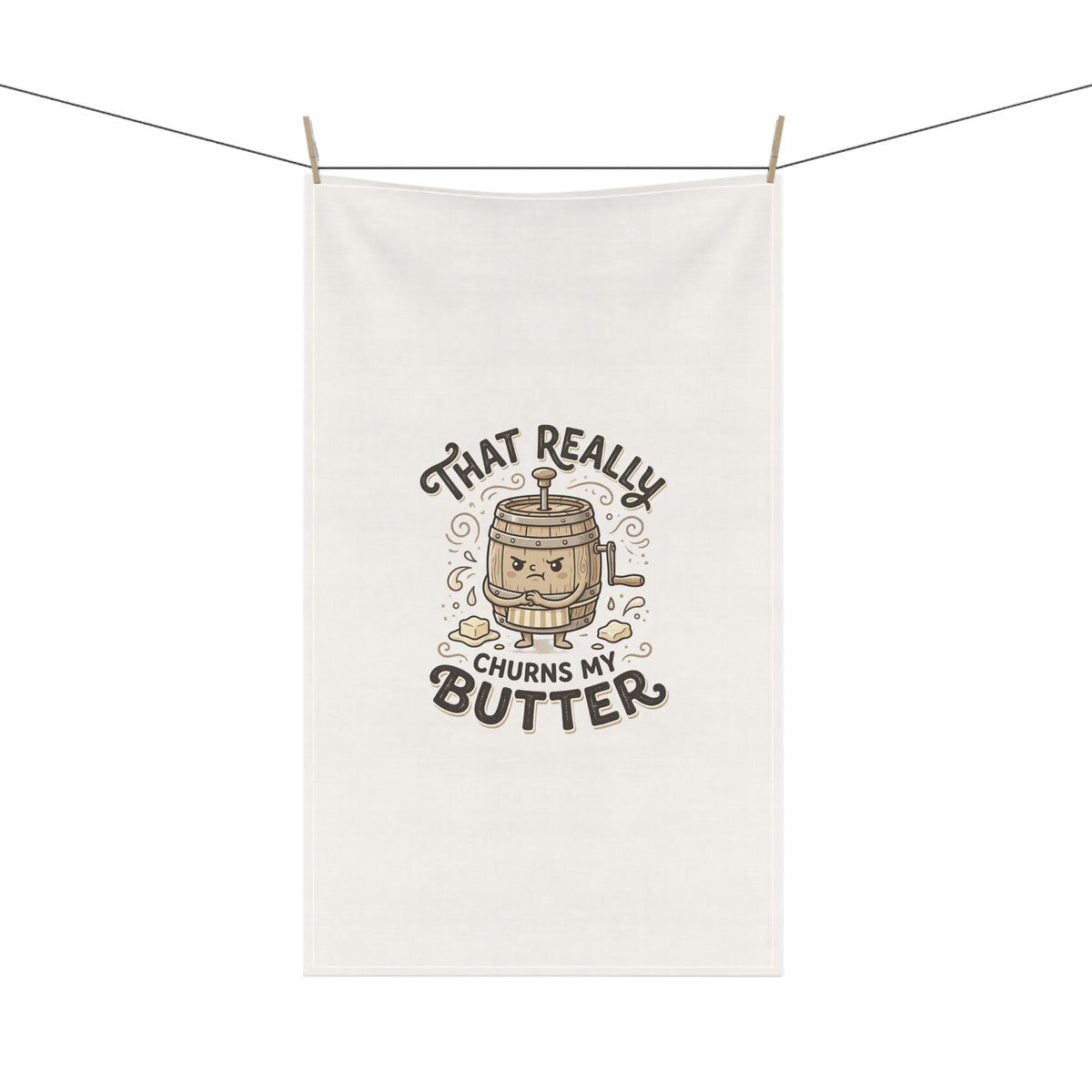 That Really Churns My Butter — Funny Kitchen Tea Towel