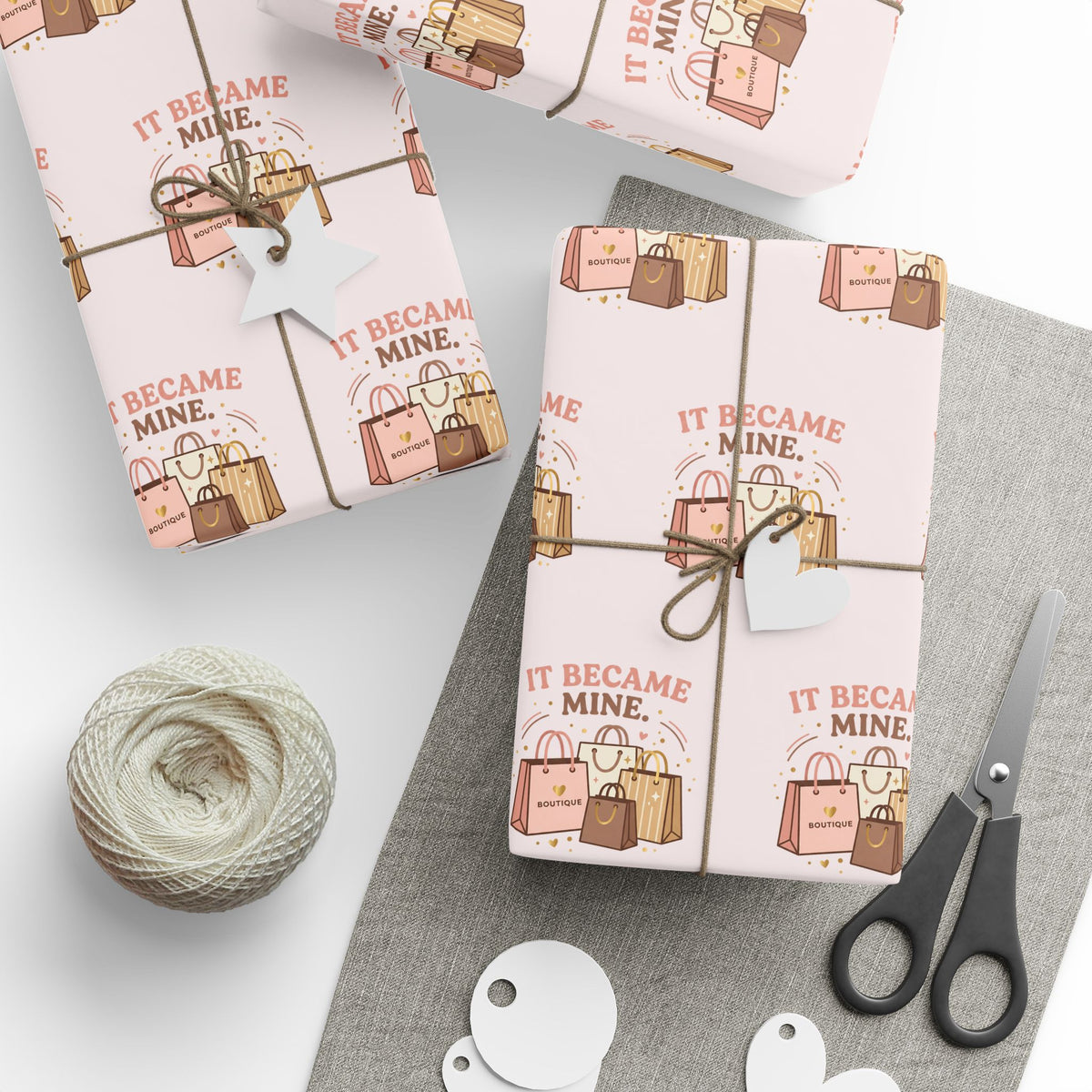 It Became Mine! Funny Shopping Bag Wrapping Paper