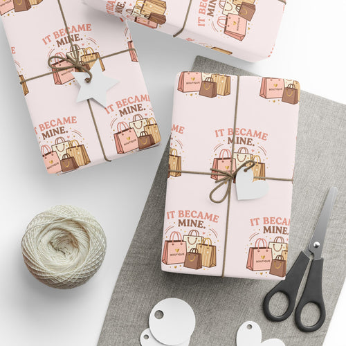 It Became Mine! Funny Shopping Bag Wrapping Paper