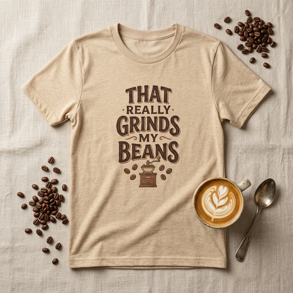 Flat lay - That Really Grinds My Beans Vintage Tee